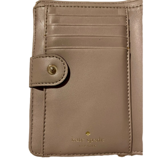 Kate Spade New York Wellesley Cara Wallet Leather Beige Small Wallet - Picture 12 of 16